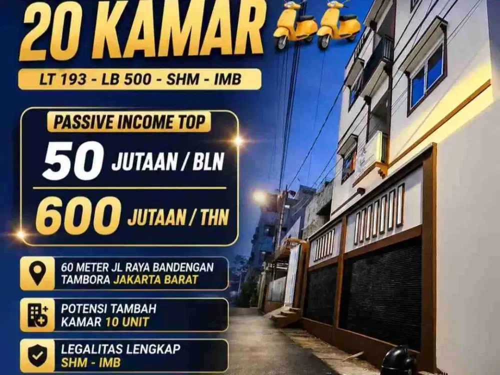 JUAL KOST KOSAN PEKOJAN TAMBORA JAKARTA BARAT