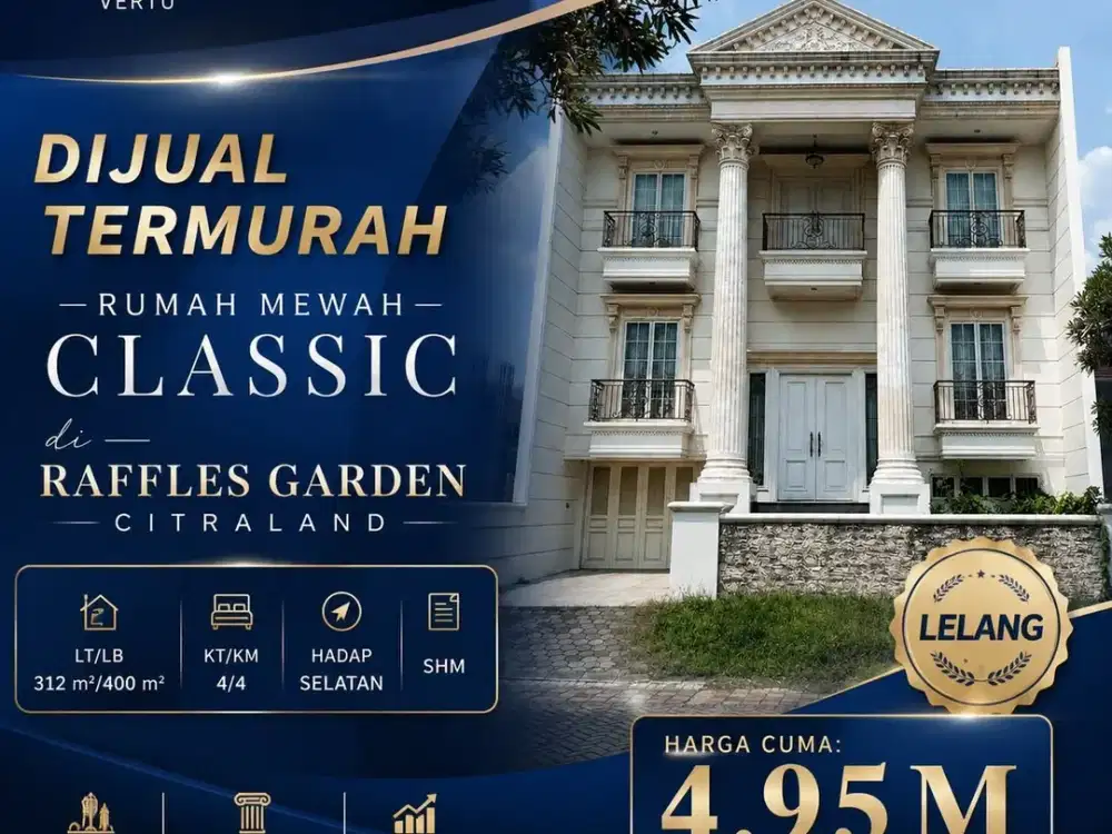 Dijual Cepat Murah, Rumah Mewah di Citraland, Sby
