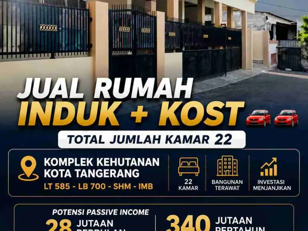 JUAL KOST KOSAN TANGERANG DALAM PERUMAHAN KOMPLEK KEHUTANAN