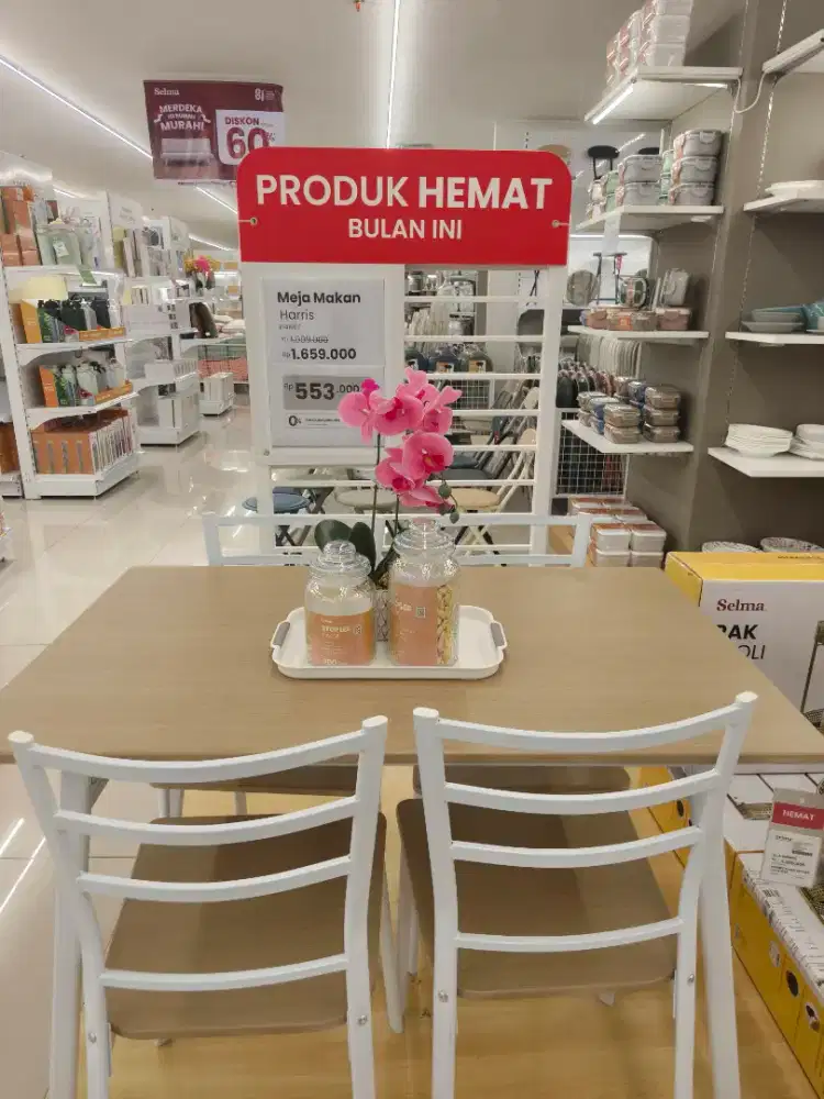 Meja Makan Harris Set White