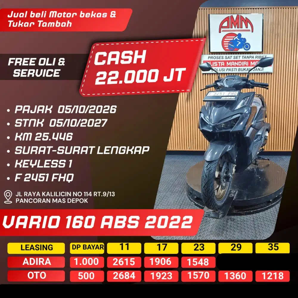VARIO 160 ABS 2022 CASH / KREDIT ALISTA