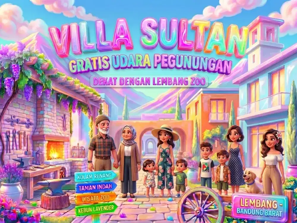 JUAL RUMAH VILLA DI LEMBANG, KOLMAS, BANDUNG BARAT.