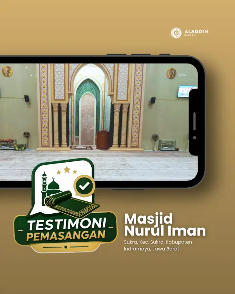 Testimoni Pemasang-an karpet type Al Imam Ketebalan 14mm