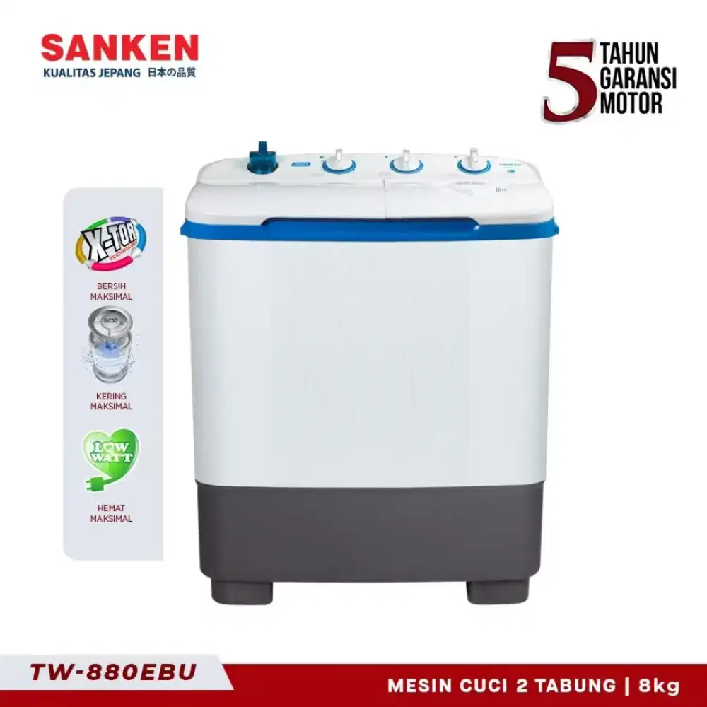 Mesin Cuci Sanken TW-880NM (2 Tabung)