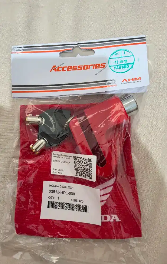 Gembok Motor Honda (Disk Lock Honda)