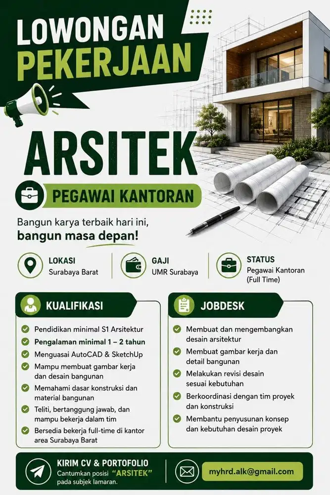 LOKER ARSITEK Surabaya Barat