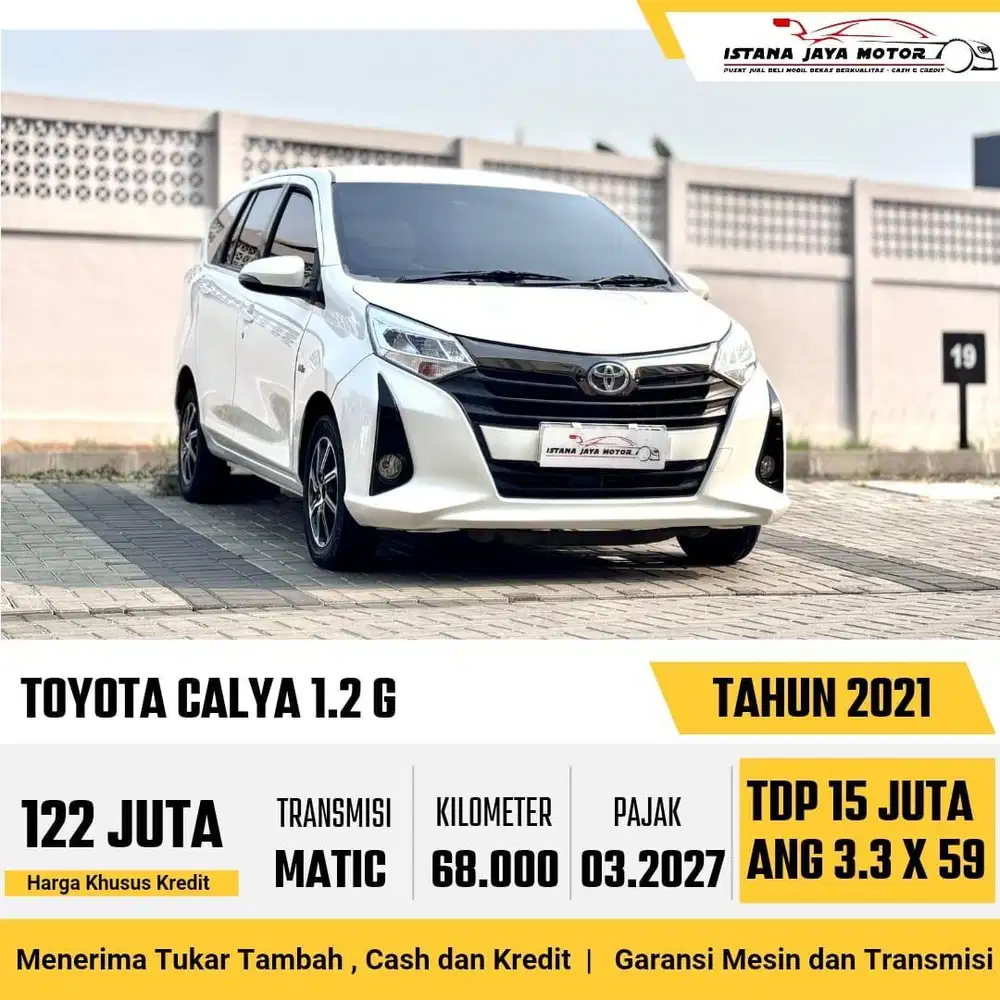 [LOW KM] Toyota Calya G 1.2 Automatic 2021 Putih