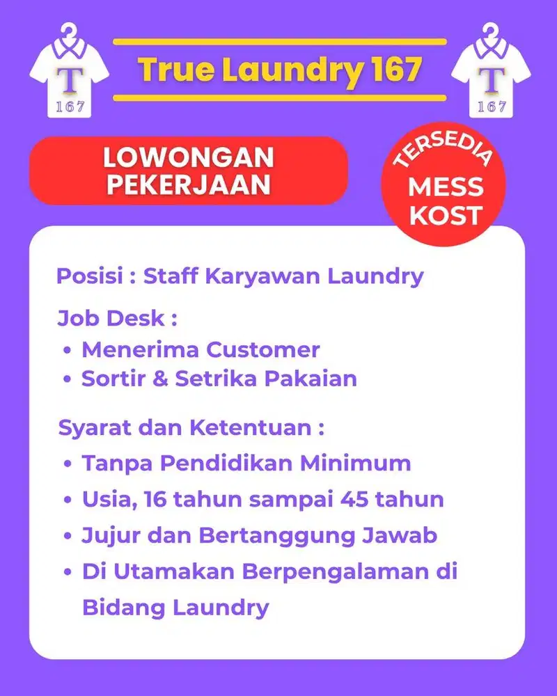 Staff Karyawan Laundry