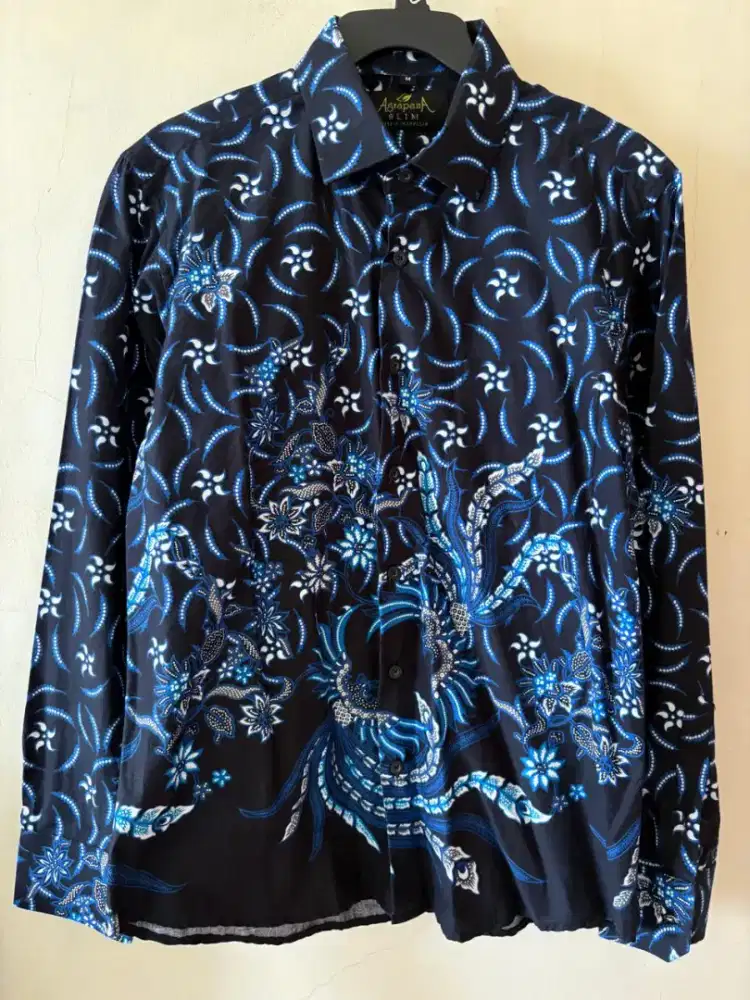 Kemeja Batik Agrapana Slim Fit size M Lengan Panjang Bahan Katun