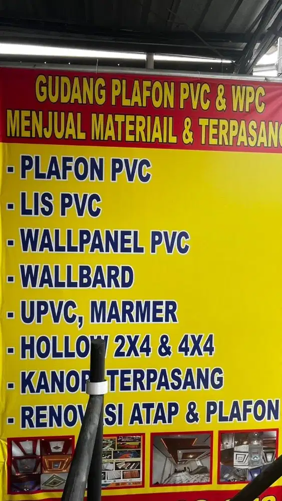 Menjual dan memasang plafon pvc dan interior