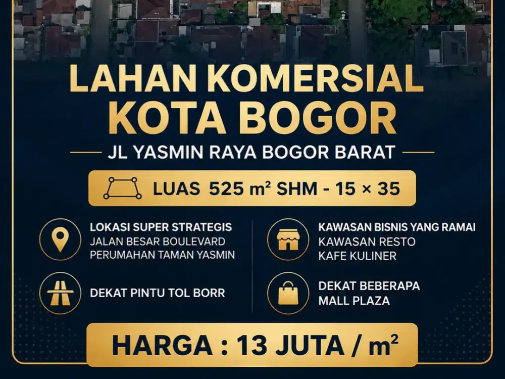 LAHAN KOMERSIAL JL YASMIN RAYA KOTA BOGOR