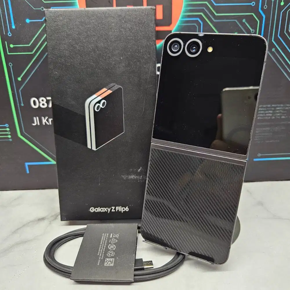 Samsung Galaxy Z Flip 6 12/512GB Black Crafted SEIN Resmi Fullset