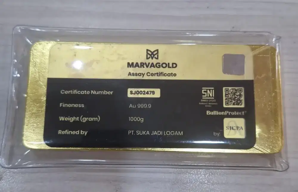 Murah Logam mulia bersertifikat resmi kadar 99.99 berlogo marva