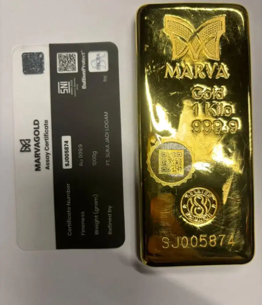 Murah Logam mulia bersertifikat resmi kadar 99.99 berlogo marva