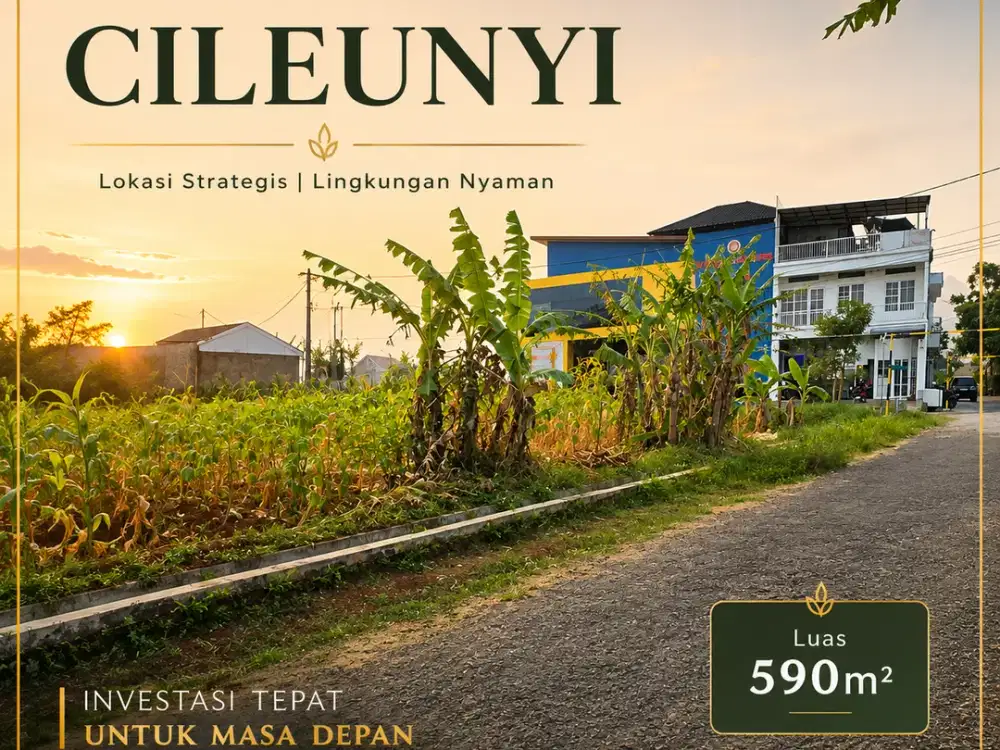 TANAH KAVLING CILEUNYI DENGAN LUAS 590,POSISI HOOK KAPAN LAGI