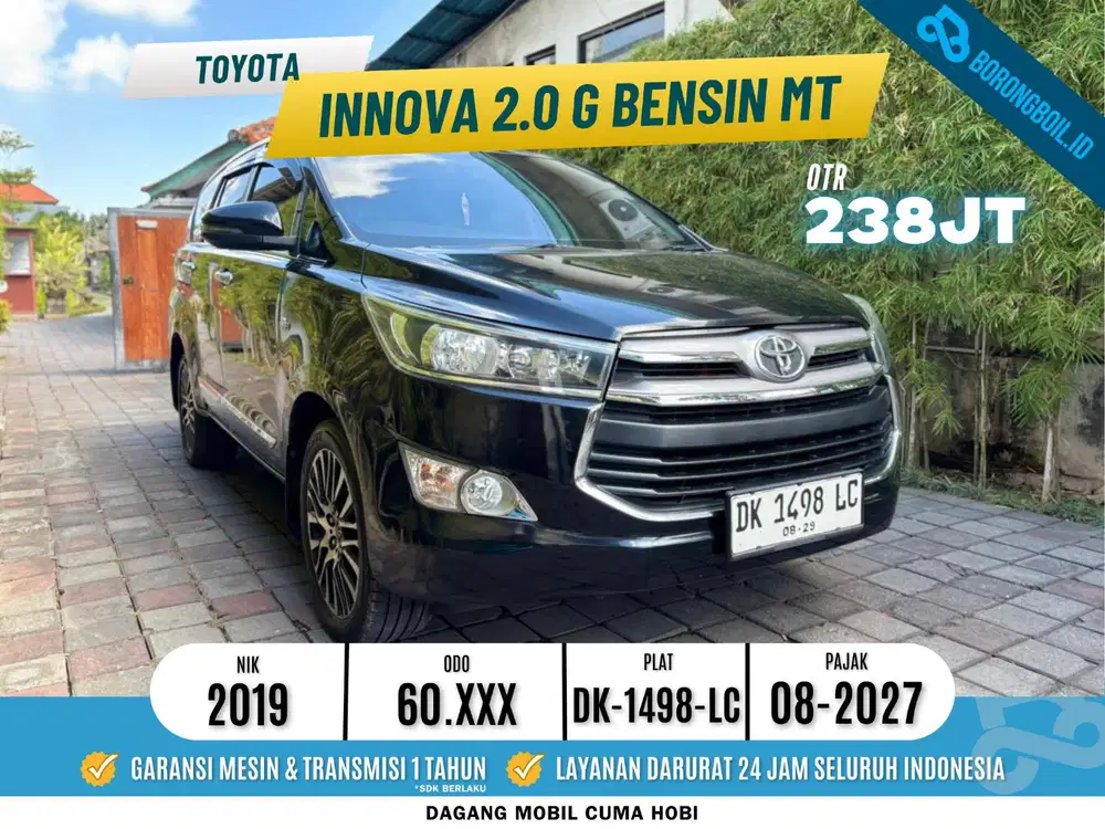 An Pribadi TOYOTA INNOVA  2.0 G MT 2019