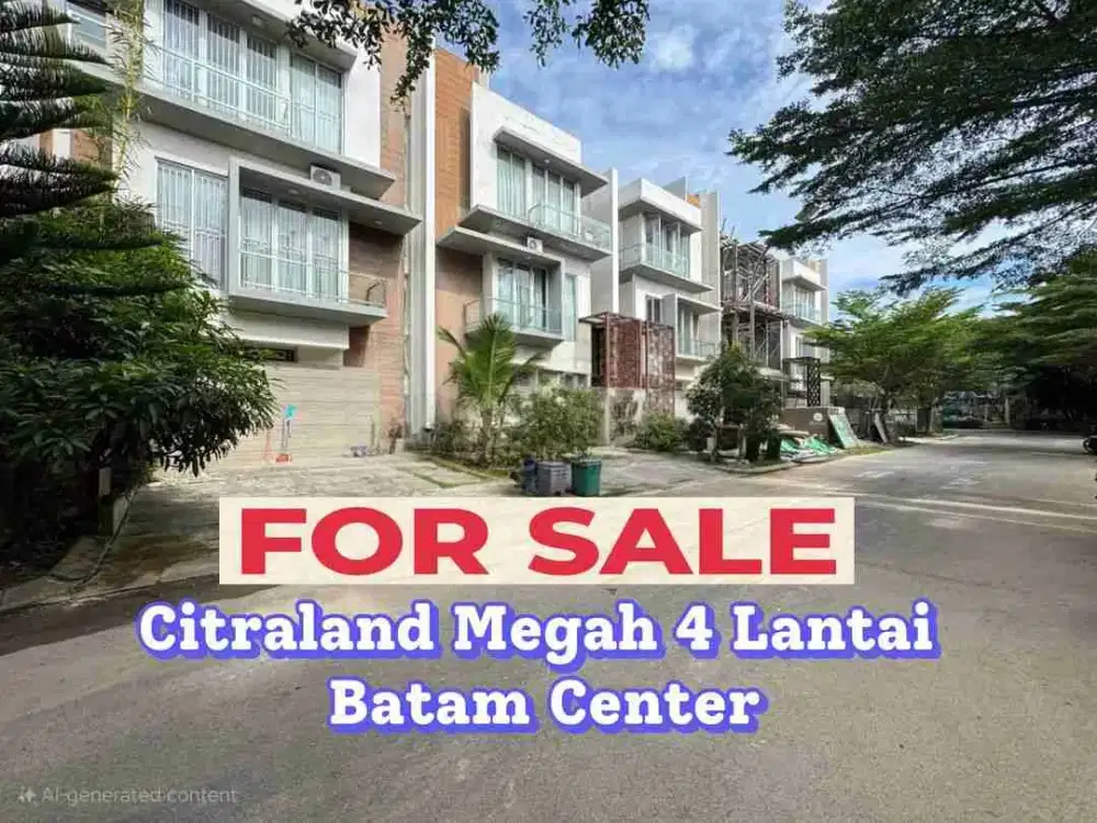 DIJUAL Rumah 4 Lantai Citraland Megah Batam Centre Siap Huni