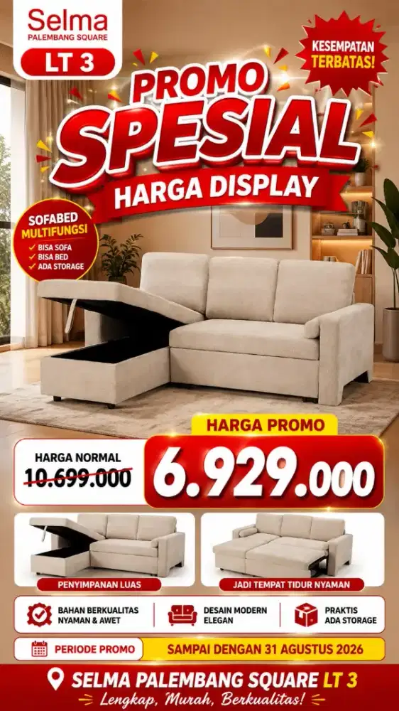 Sofa multifungsi by home kredit bunga 0%