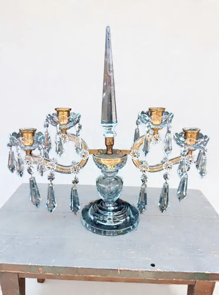 Tempat lilin crystal Ceko
