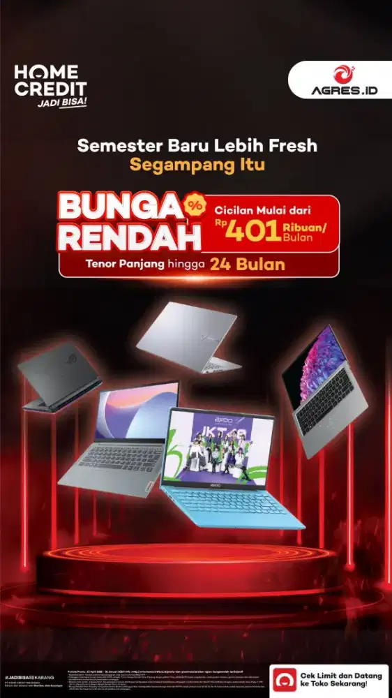 Kredit laptop pakai home kredit