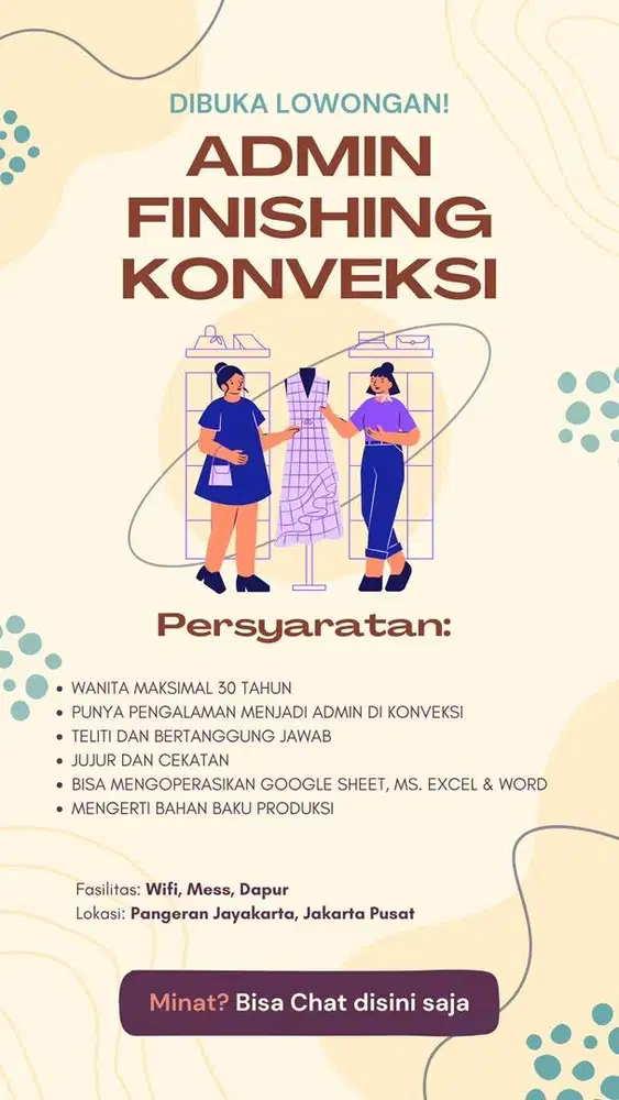 Admin Produksi Konveksi