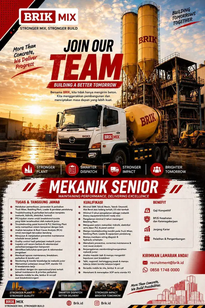 Mekanik Senior (Alat Berat)