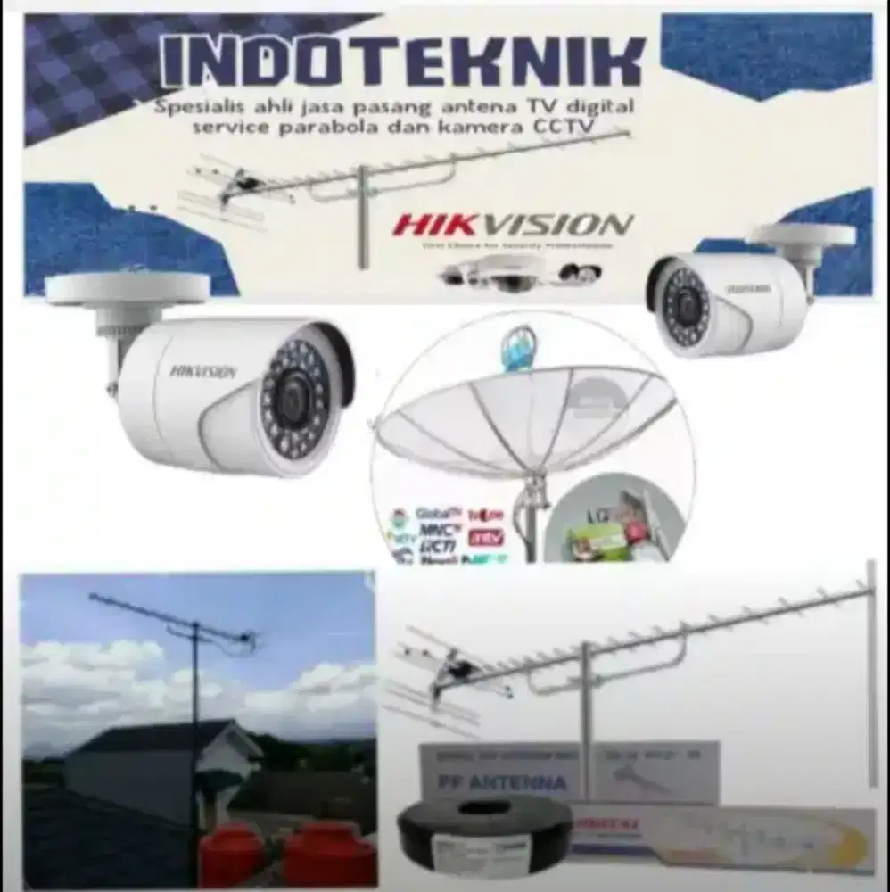 Teknisi instalasi jasa pasang antena TV digital dan service parabola