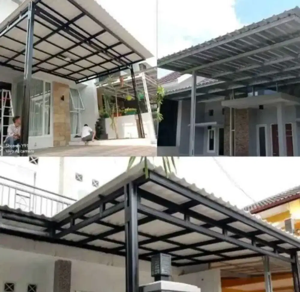 Kontruksi bongkar pasang atap baja ringan dan plavon PVC dll