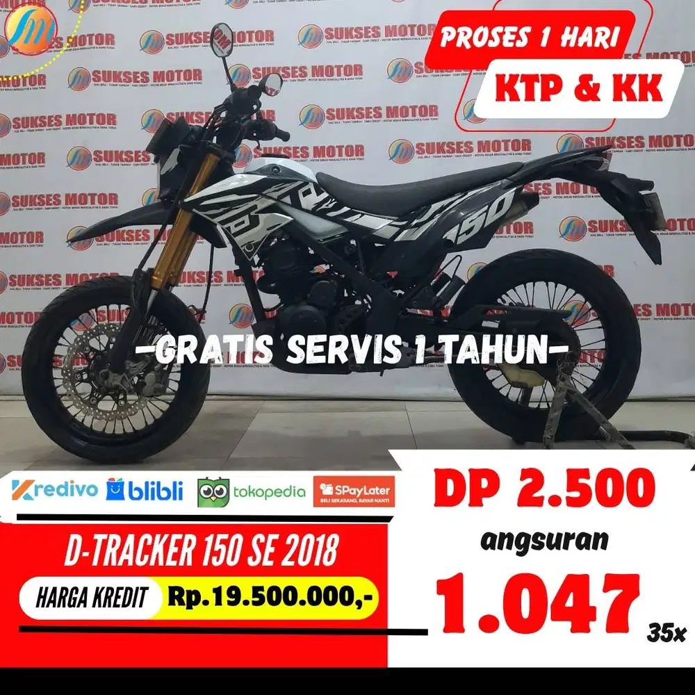 KREDIT MURAH ANGSURAN RINGAN KAWASAKI D-TRACKER 150 SE 2018 BERGARANSI