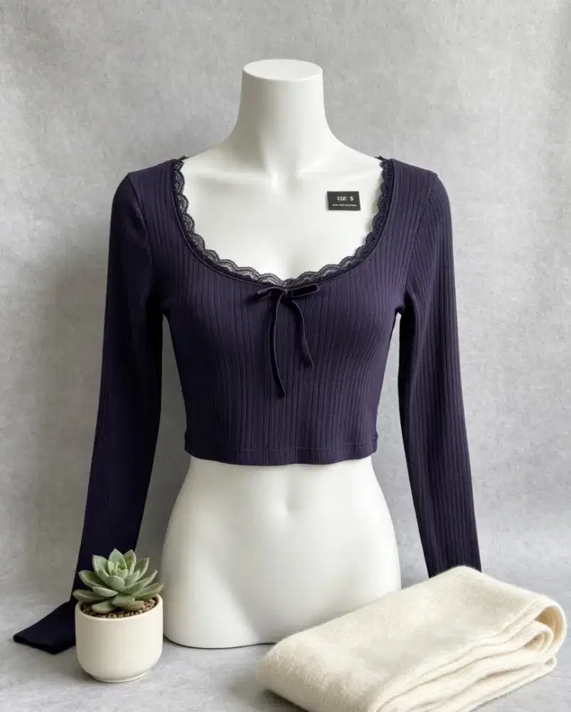 crop lengan panjang