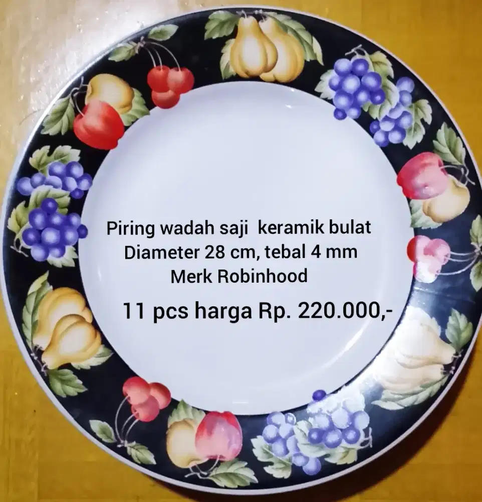 Piring saji keramik  11 pcs