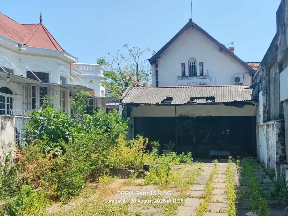 Dijual Rumah Lama Bangunan Kuno di Tegalsari Surabaya