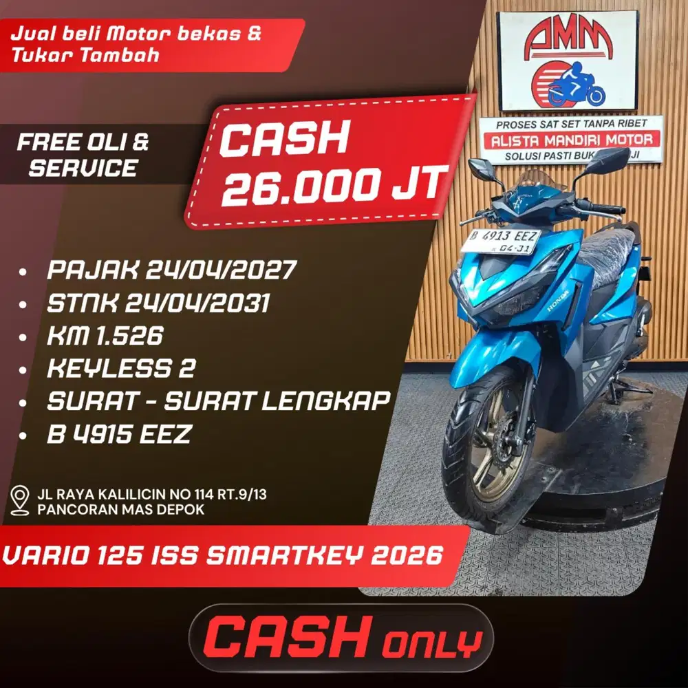 VARIO 125 ISS SMARTKEY 2026 CASH ONLY ALISTA