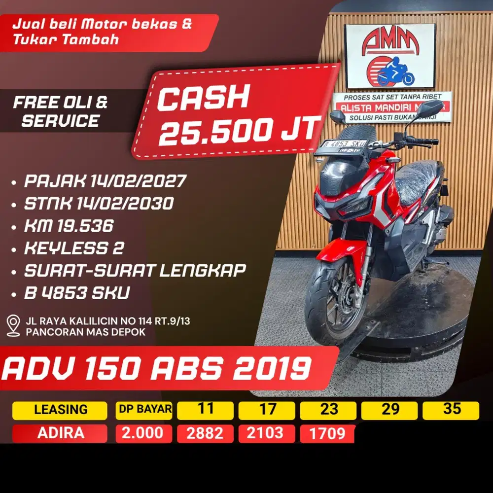 ADV 150 ABS 2019 CASH / KREDIT ALISTA
