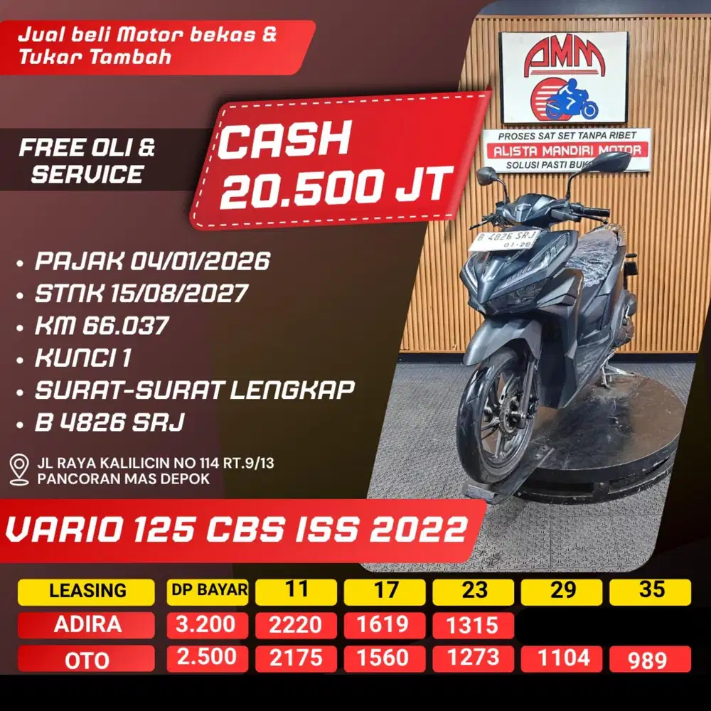 VARIO 125 CBS ISS 2022 CASH / KREDIT ALISTA