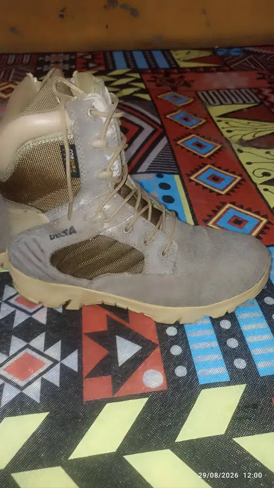 Sepatu Boots Tactical Delta Cordura Krem 8 Inch Second Mulus Size 42