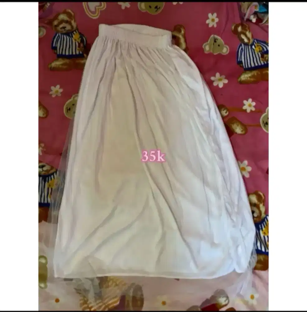 rok tulle midi skirt