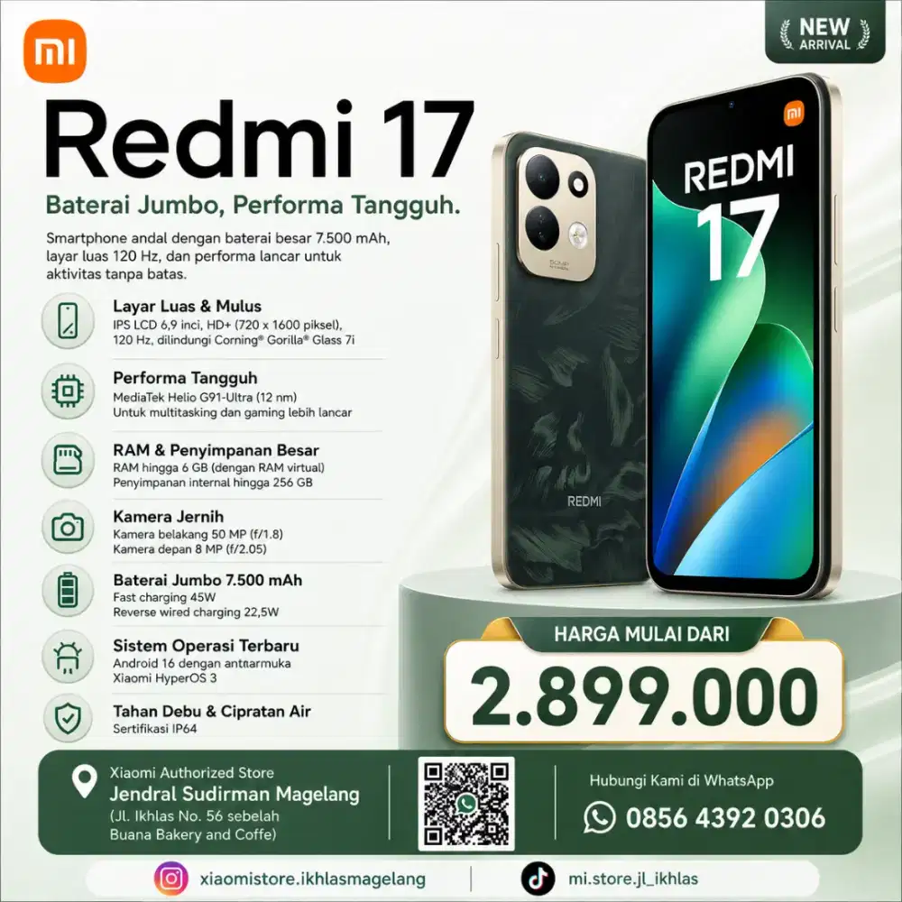 Redmi 17 New Segel Garansi Resmi