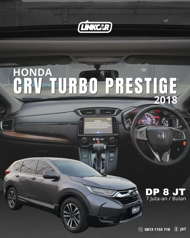 [ DP 8 Jt / Bunga 0% ] Honda CRV Turbo Prestige