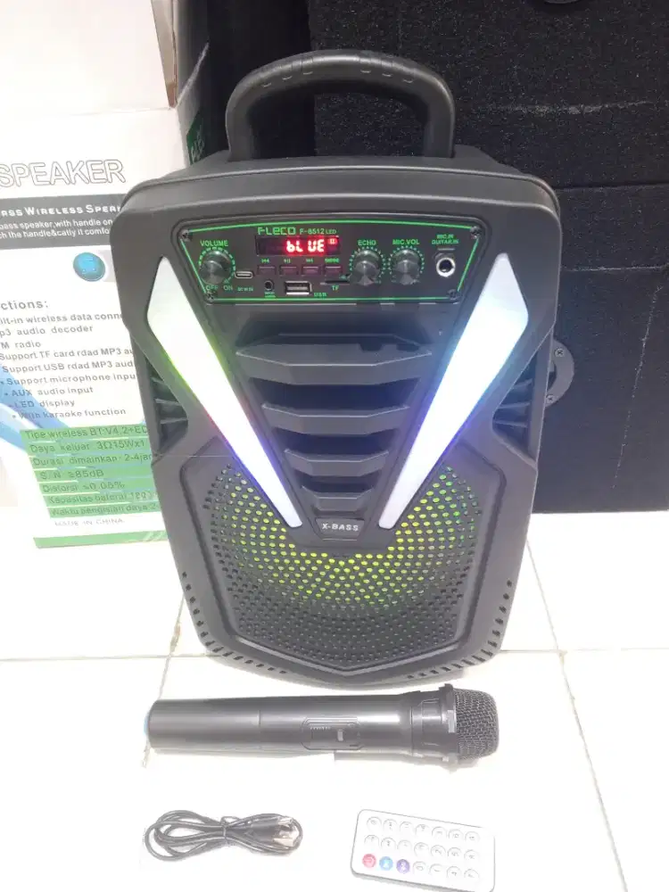 Speaker bluetooth karaoke 8,5 inch