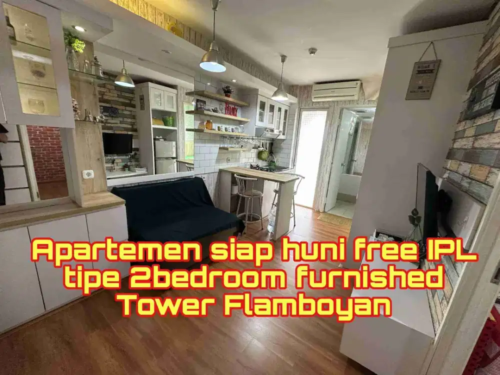Apartemen siap huni free IPL tipe 2bedroom furnished tower Flamboyan lt. 19 Bassura City