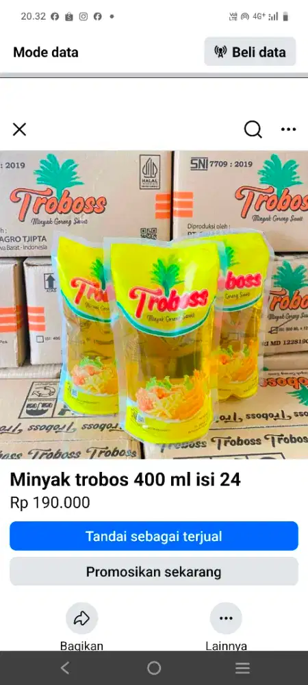Minyak trobos 400 ml isi 24