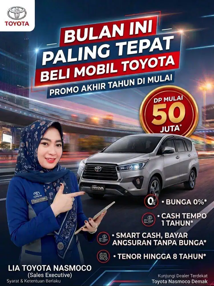TOYOTA KIJANG INNOVA REBORN G MATIC DIESEL 2026 PROMO DP 50 JUTA