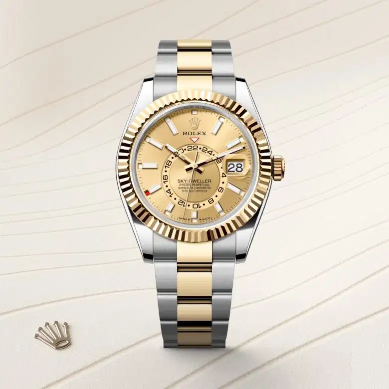 Rolex Skydweller Gold Dial, Steel & 18K Yellow Gold