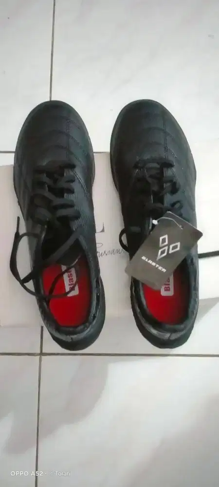 SEPATU FUTSAL BLASTER Full Black Power Play In
