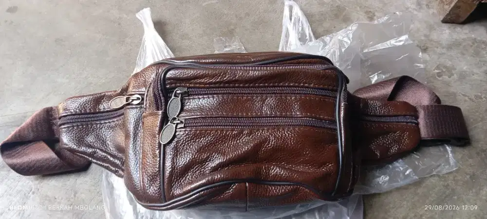 Tas slempang pria kulit sapi asli