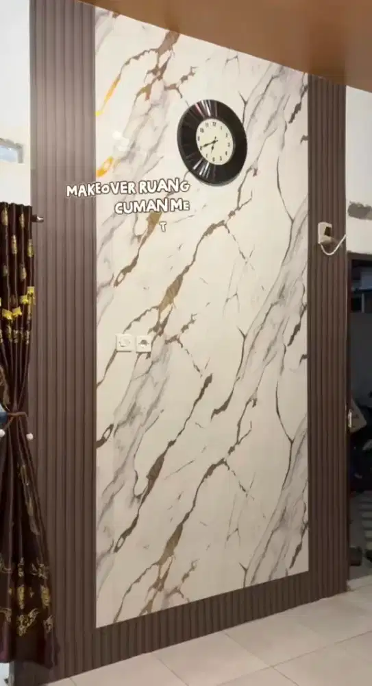 Wpc panel kombinasi UV board marmer