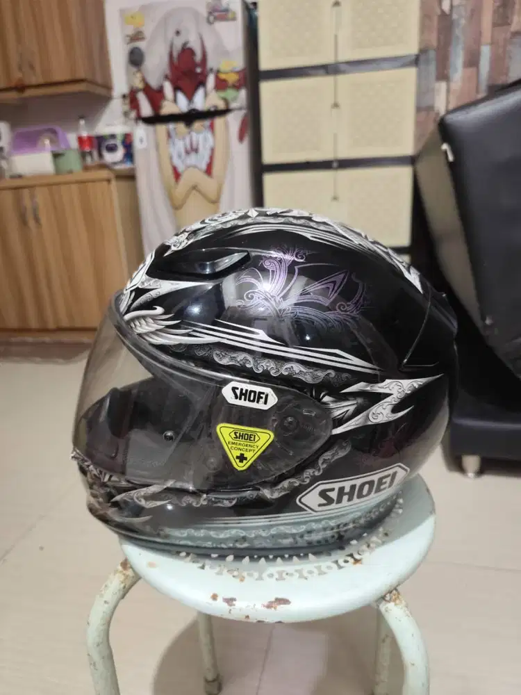 Helm Shoei Z-6 Diabl Nightwing second kondisi 95%,jarang pakai.