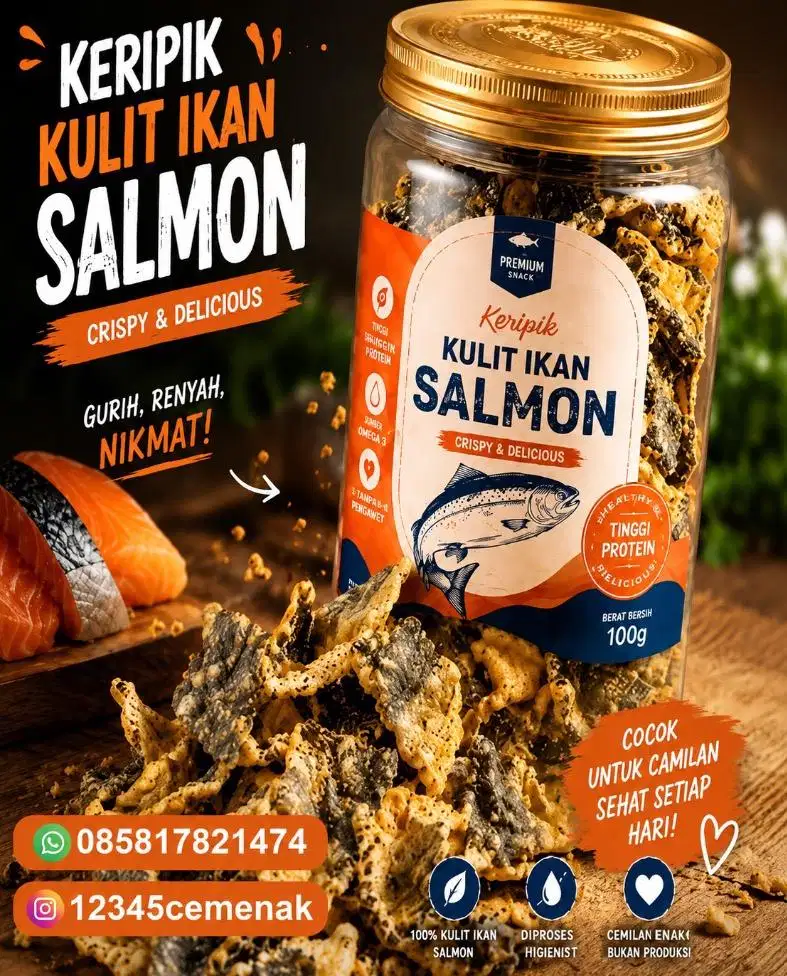 KERUPUK KULIT IKAN SALMON