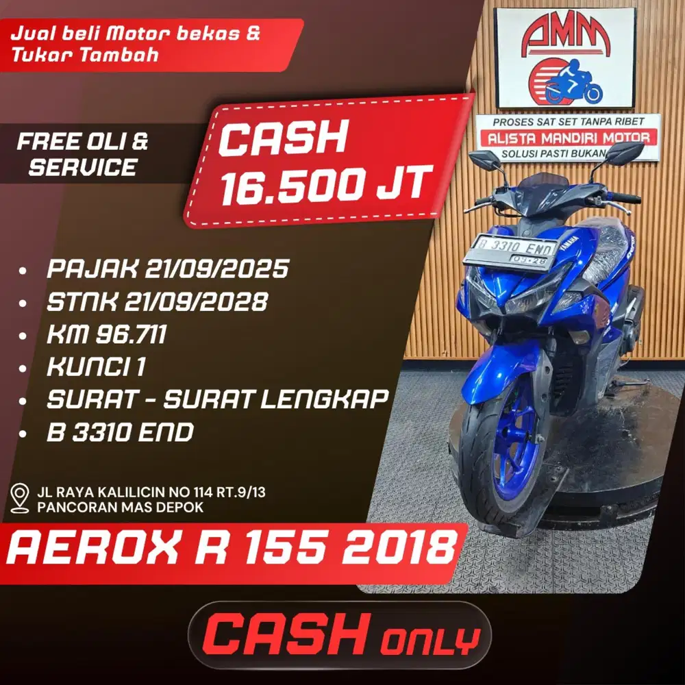 AEROX R 155 2018 CASH ONLY ALISTA